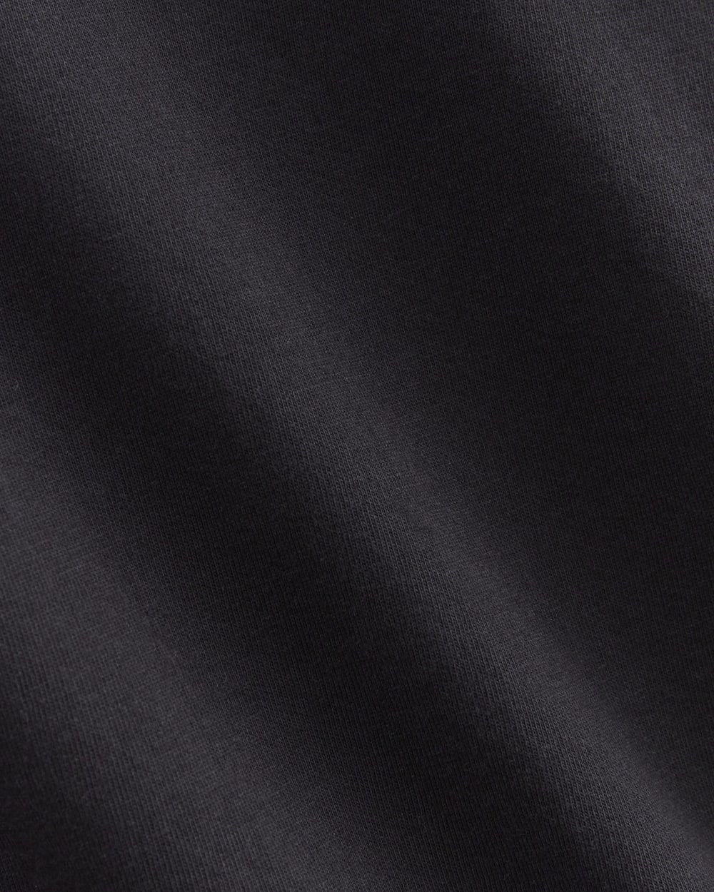 The Slim Crew in Essential Cotton in Black — detail view