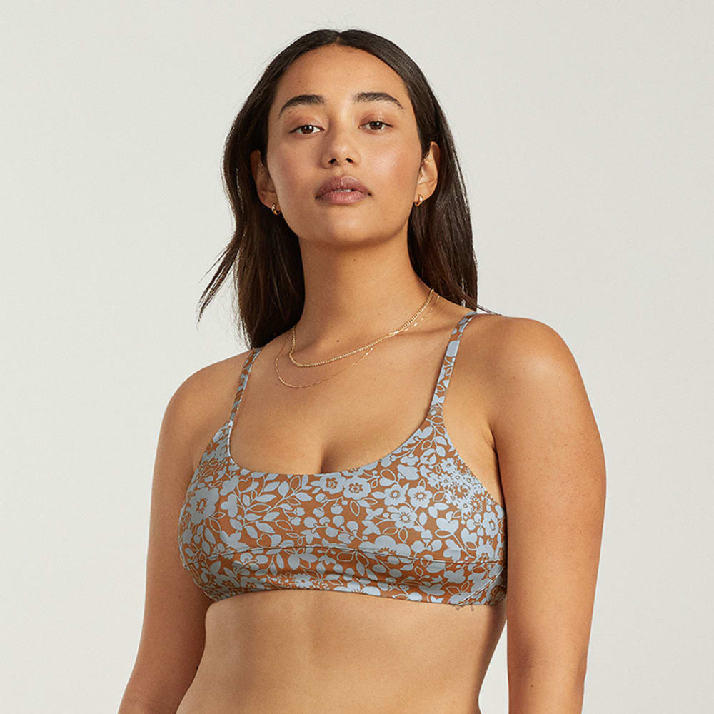 The Scoop-Neck Bikini Top in Honey Floral — alternate view