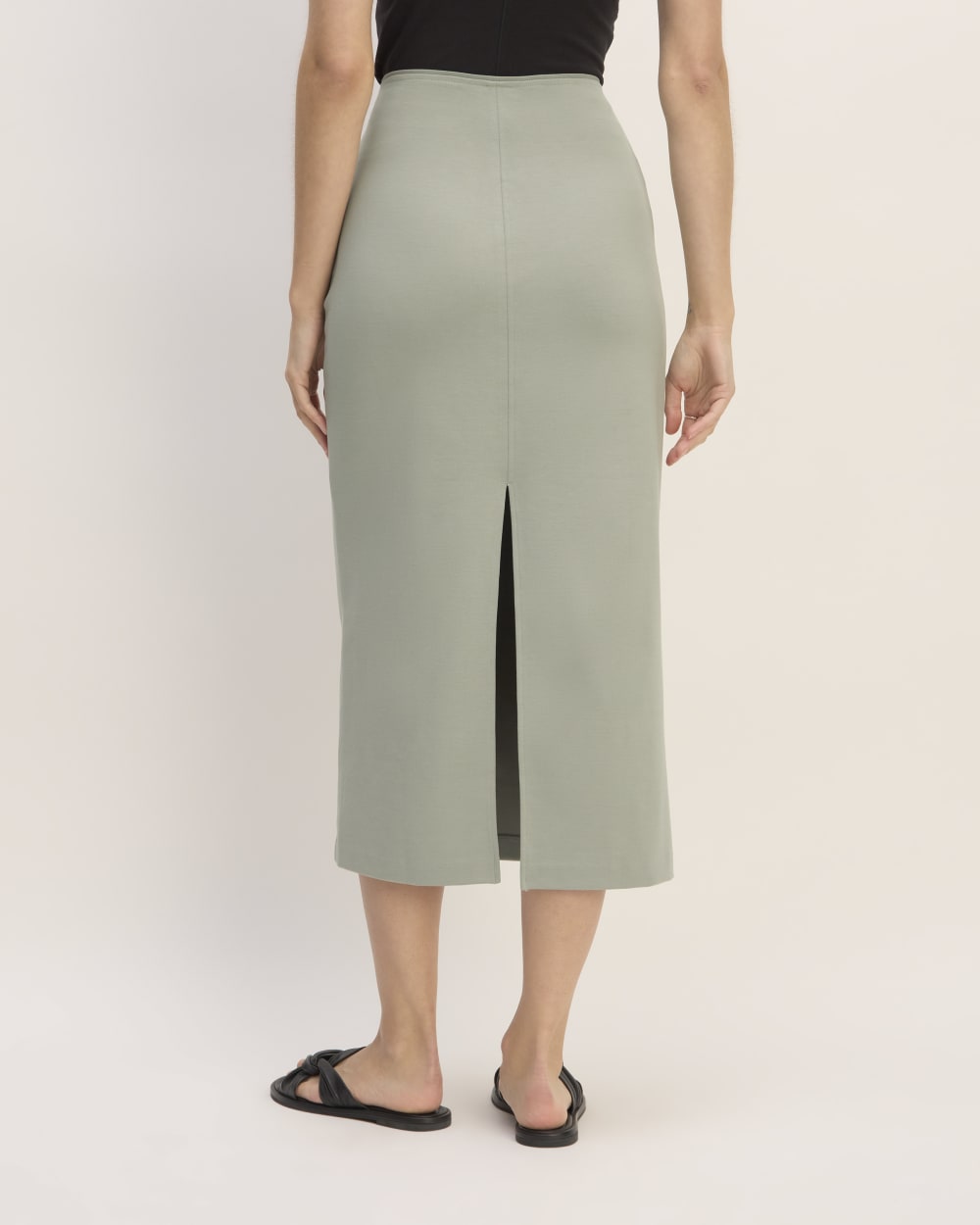 The Dream Maxi Skirt in Sage Green — detail view