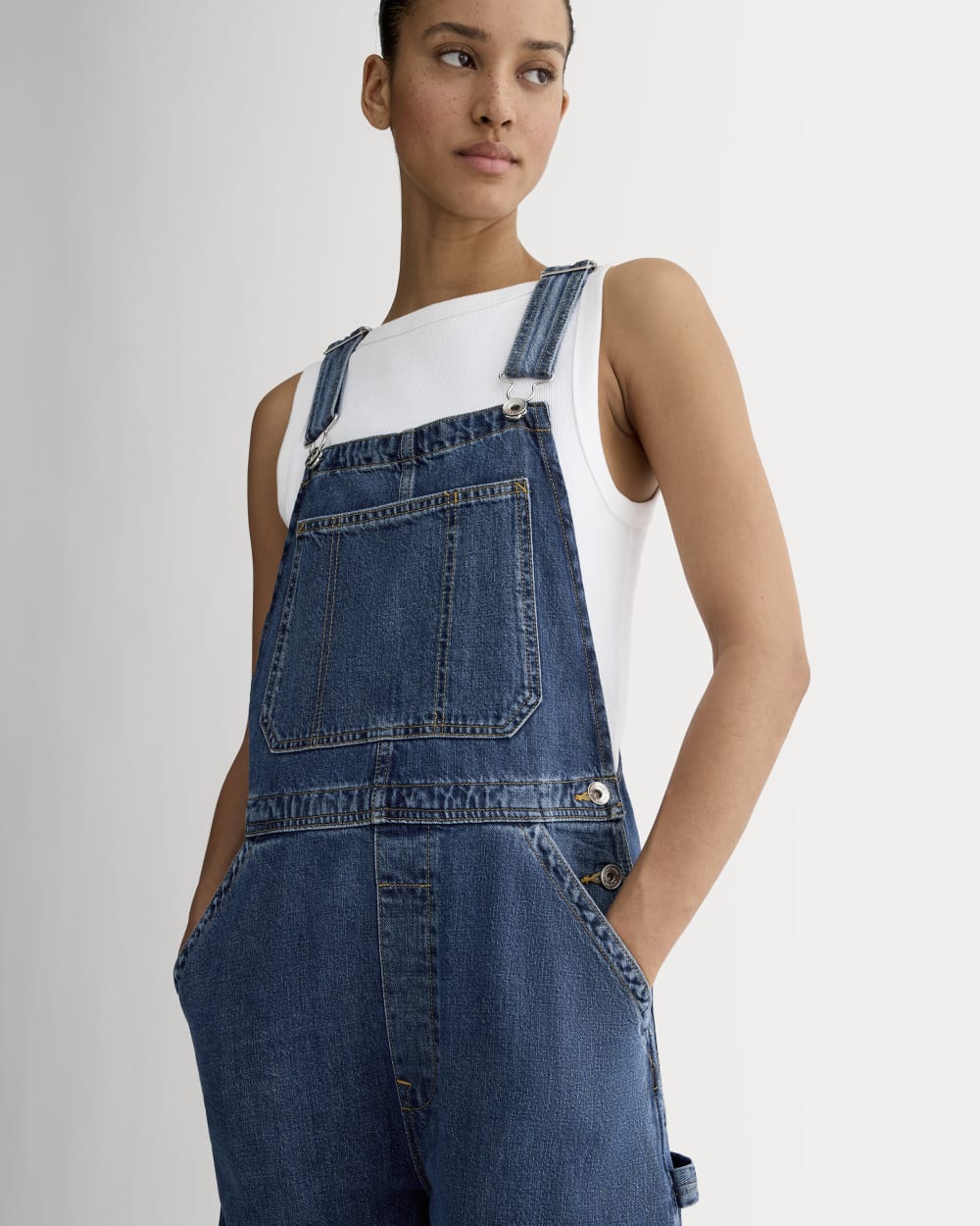 The Curve Overall in Medium Blue — alternate view
