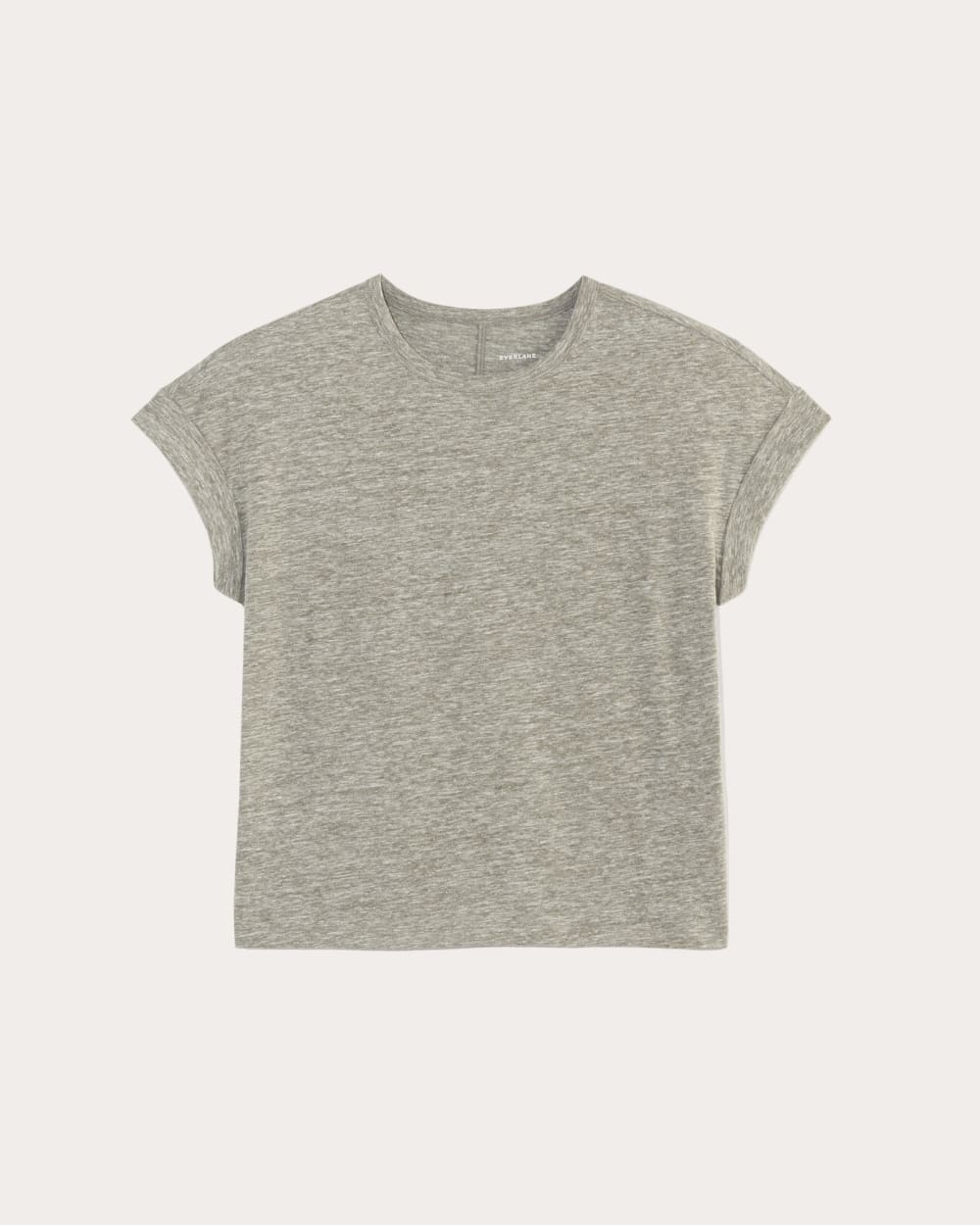 The Perform Tee in Heathered Grey / Olive — alternate view