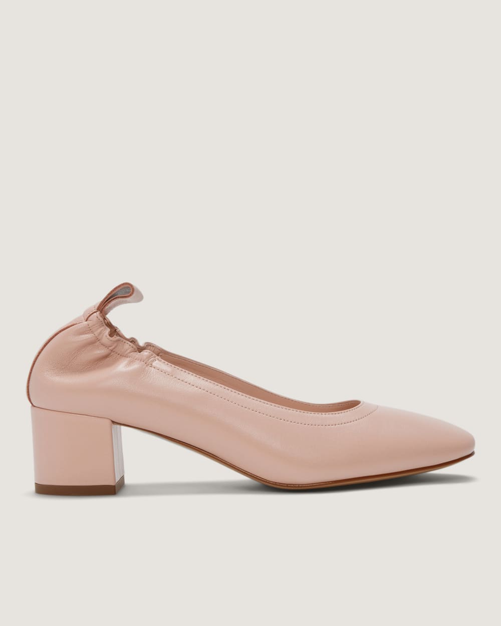 The Day Heel in Narrow Fit in Pale Pink — front view