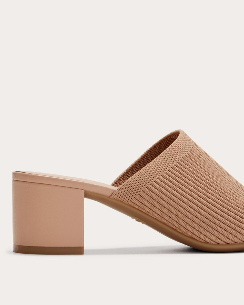 The Glove Mule in ReKnit in Blush Tan — detail view