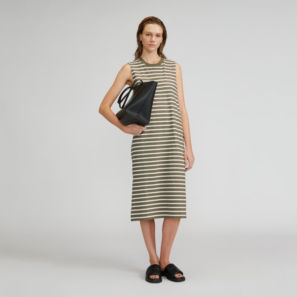 The Weekend Tank Dress in Kalamata / Canvas Tan — front view