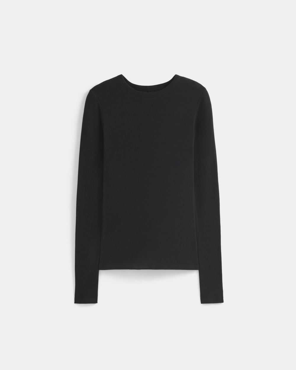 Tissue Long-Sleeve Crew in Black — alternate view