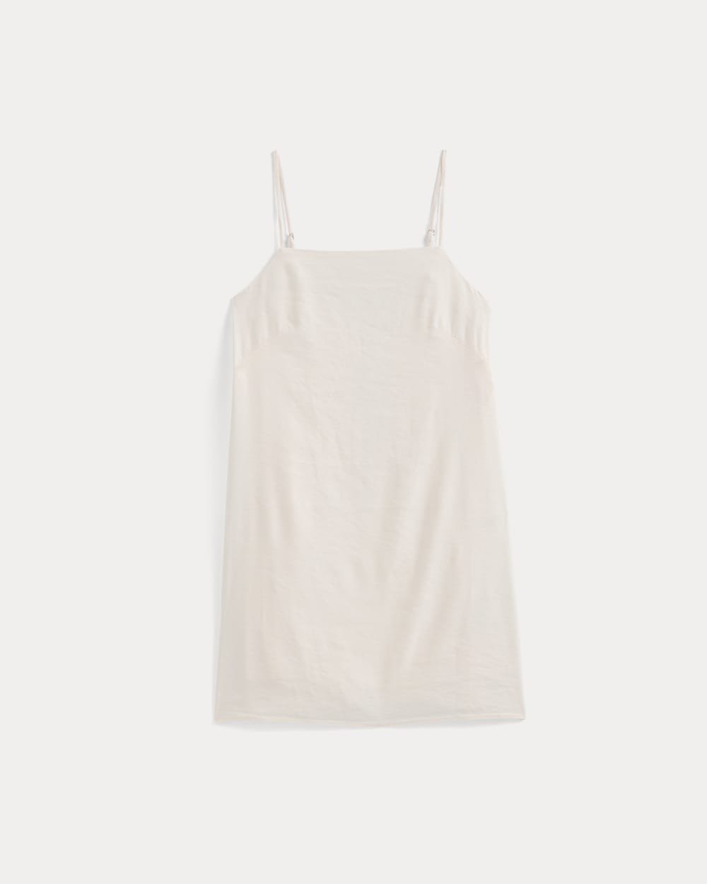 Mini Shift Dress in Stretch Linen in Bone — alternate view