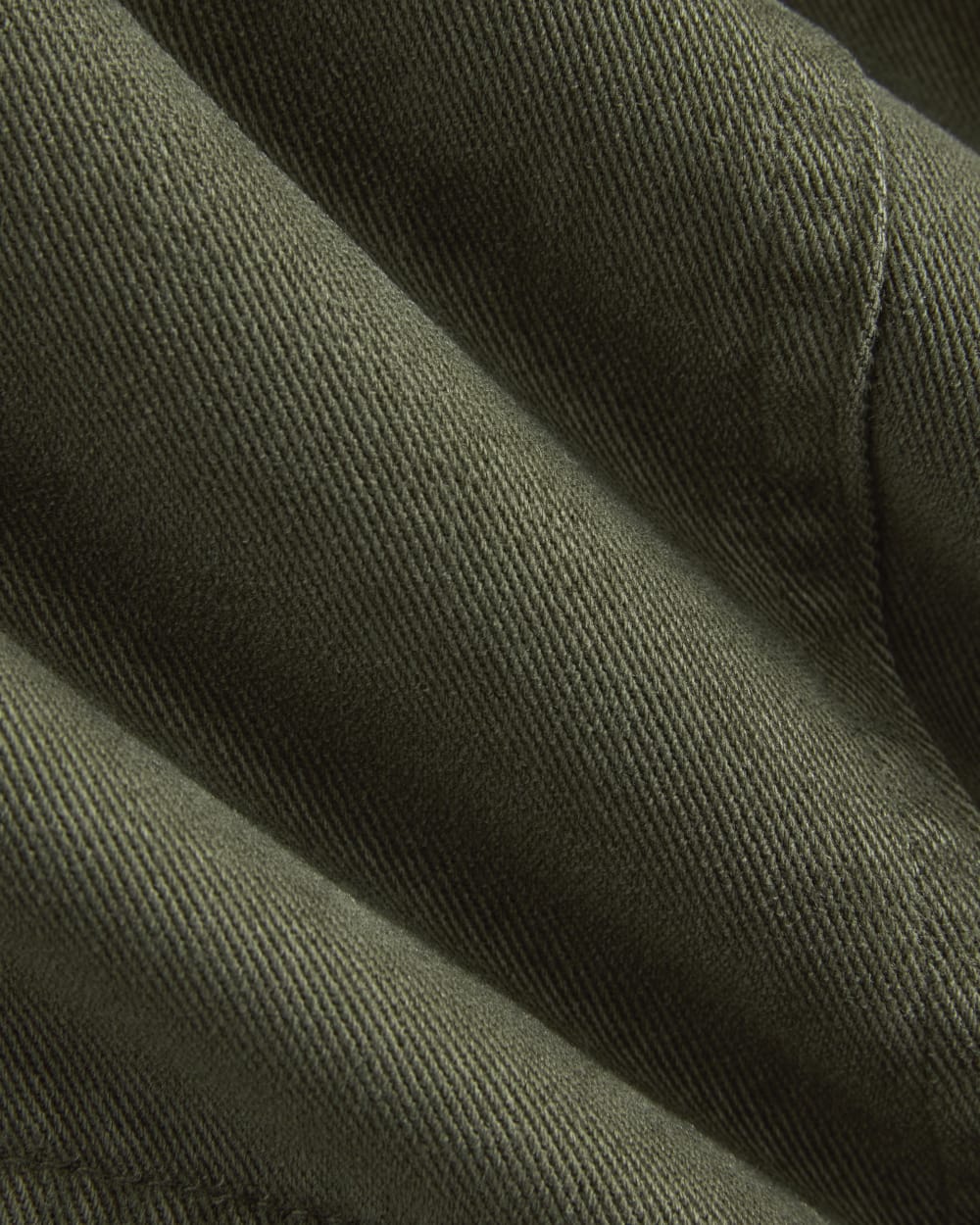 The Utility Short in Buttersoft in Olive Night — detail view