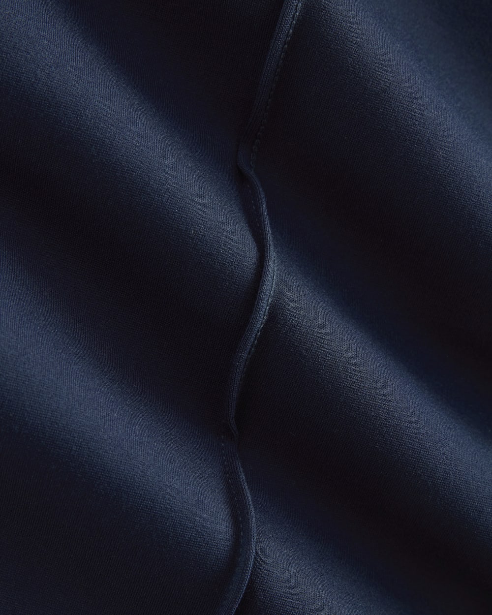 Slim Trouser in Ponte in Deep Navy — detail view