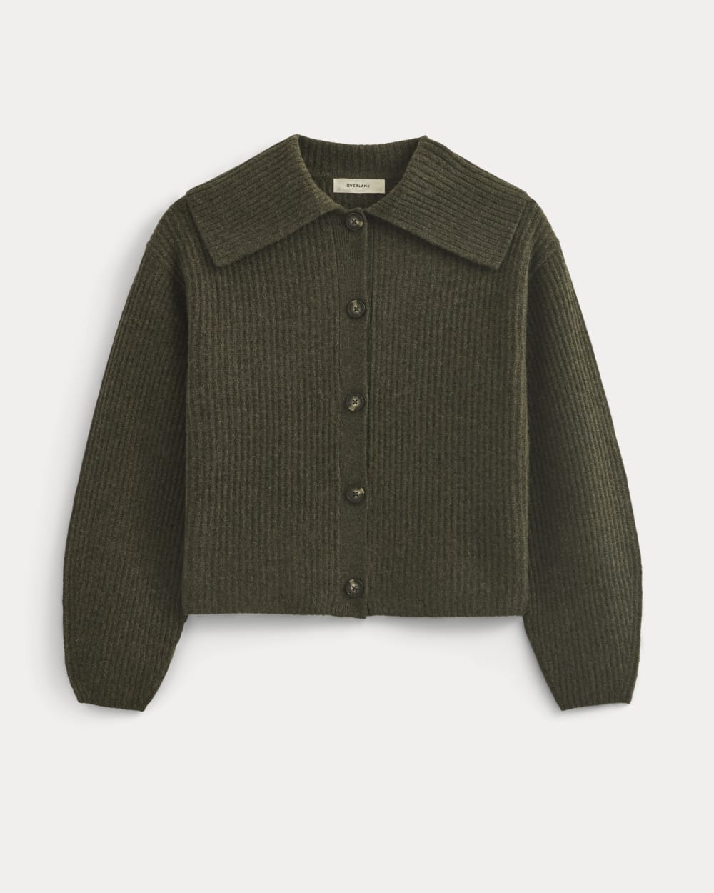 Fisherman Cardigan in Wool Cashmere in Heather Beech — alternate view