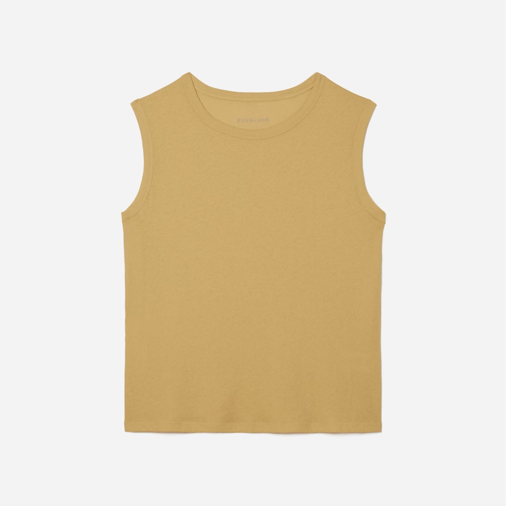 The Air Muscle Tank in Golden Hour — front view