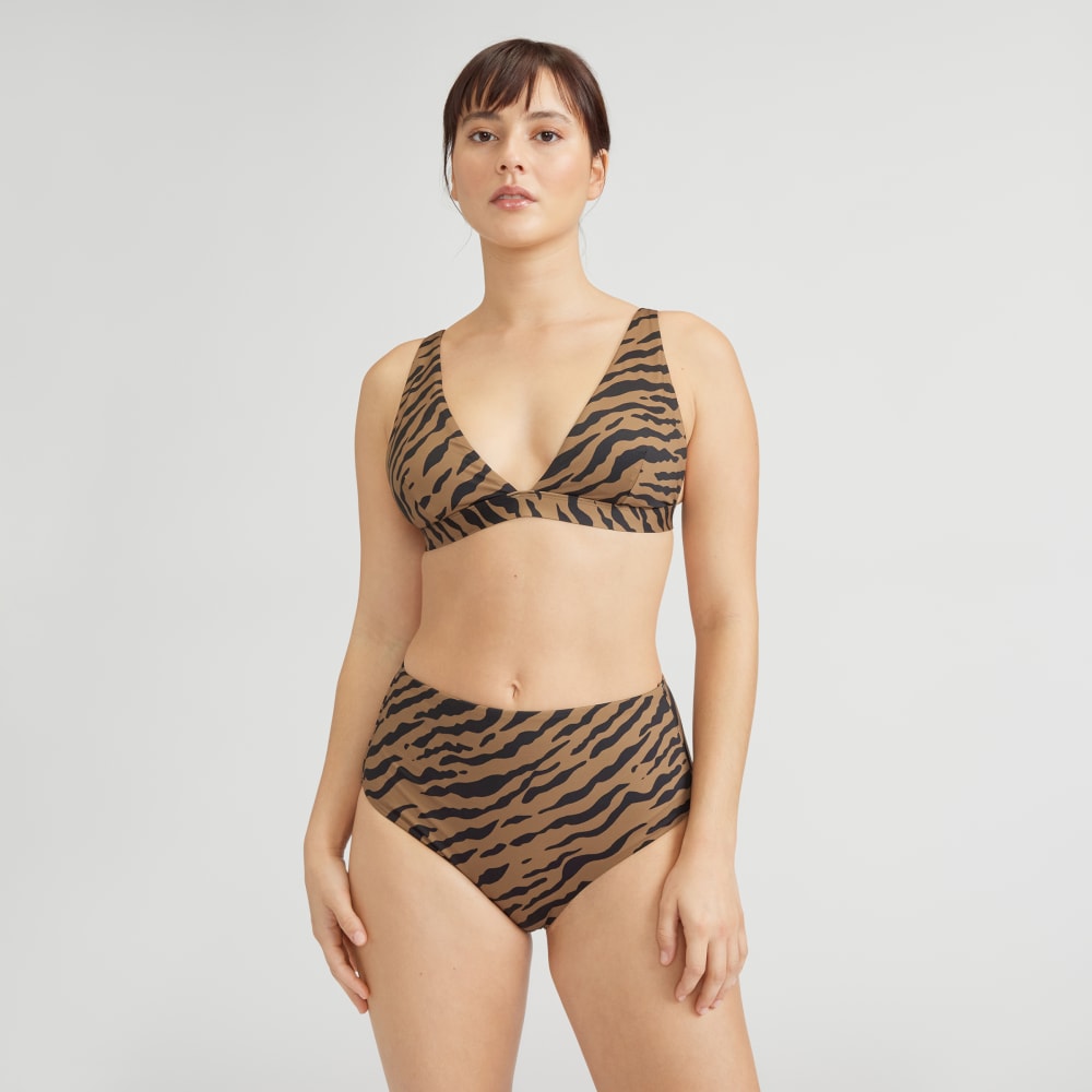 The High-Rise Hipster Bottom in Tiger Stripe Toasted Coconut — detail view