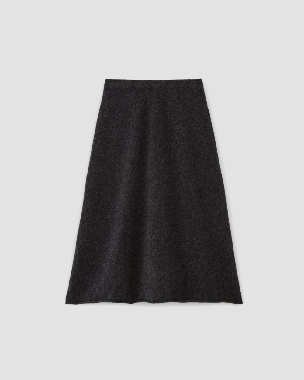 The Cozy-Stretch Skirt in Charcoal — alternate view