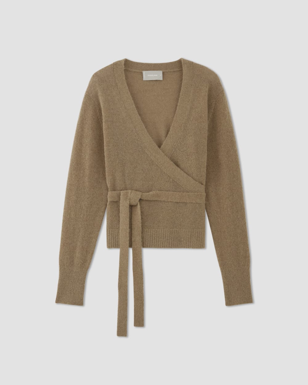 The Alpaca Wrap Sweater in Tiger's Eye — alternate view