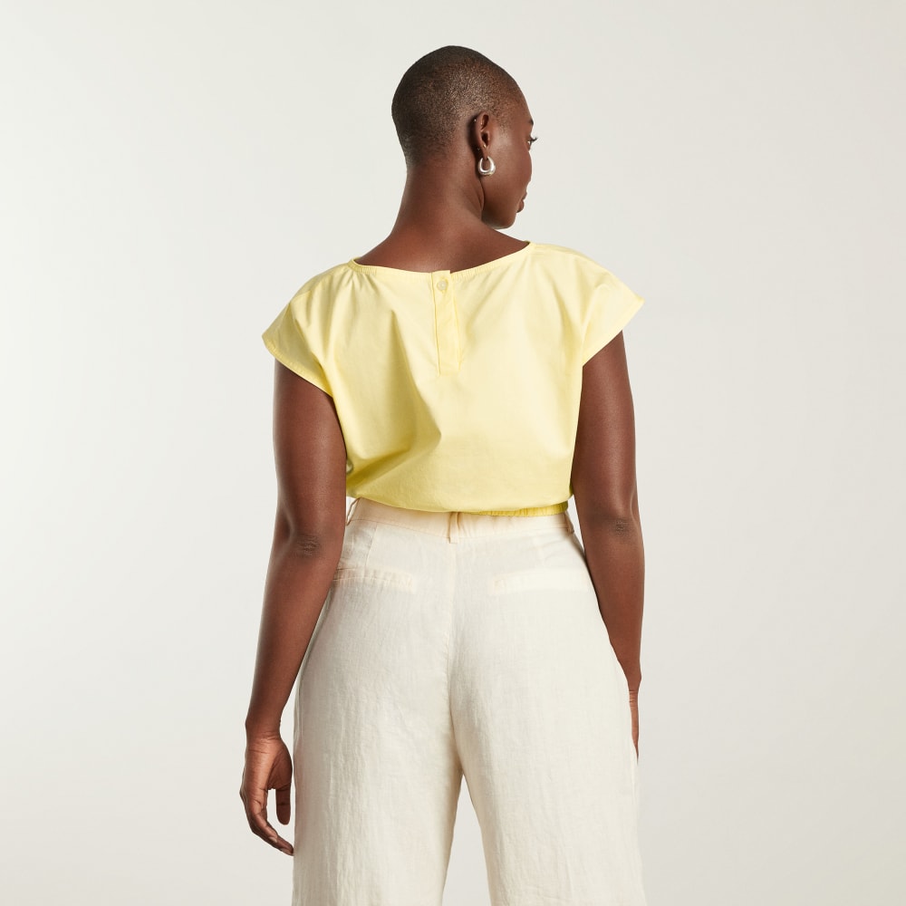 The Bubble Top in Pastel Yellow — detail view