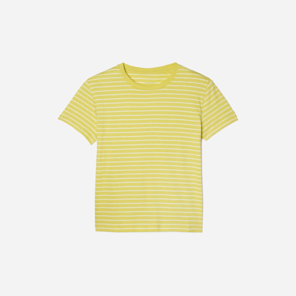 The Box-Cut Tee in Essential Cotton in Acacia / Tan — alternate view