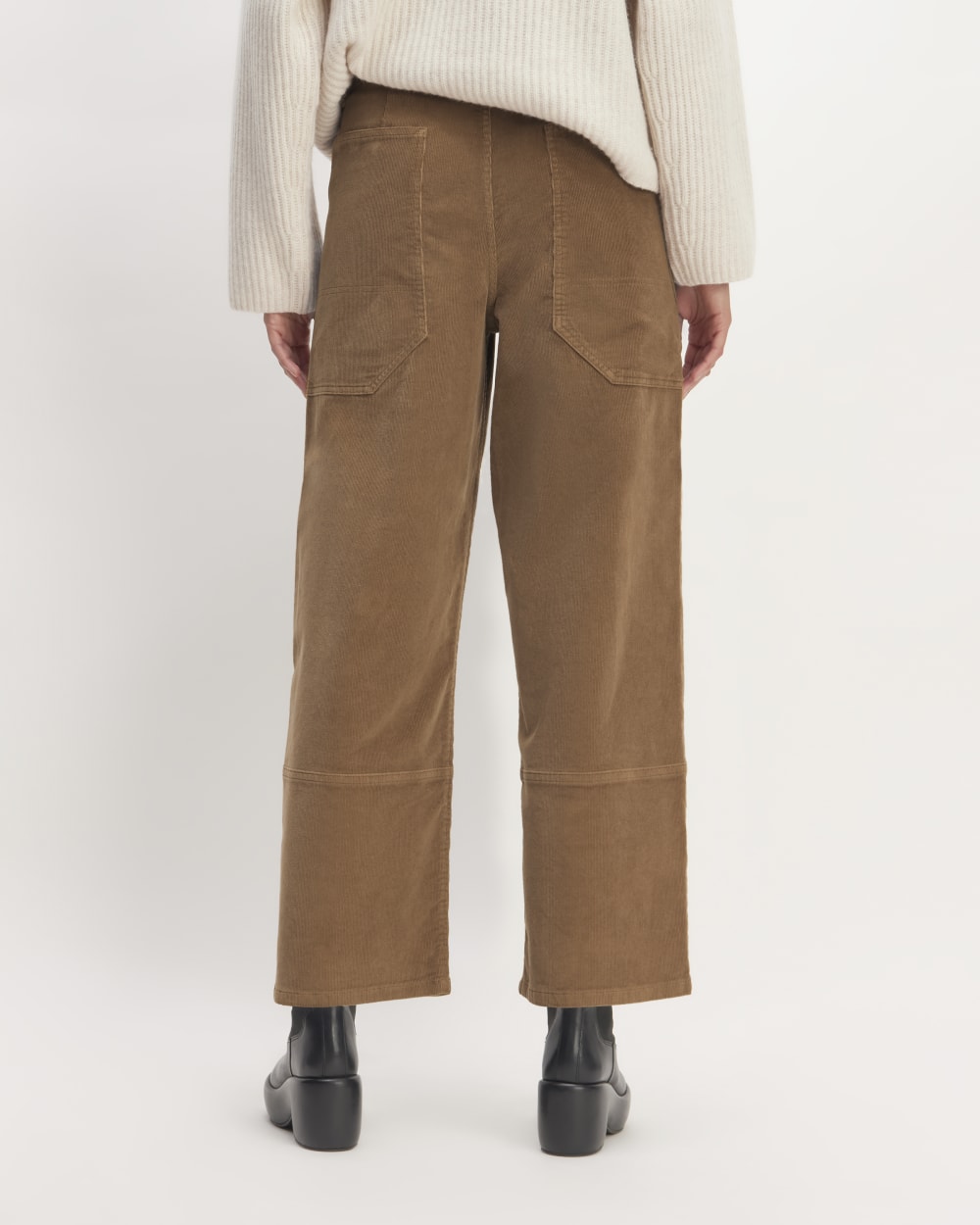 The Corduroy Gardener Pant in Toasted Coconut — detail view