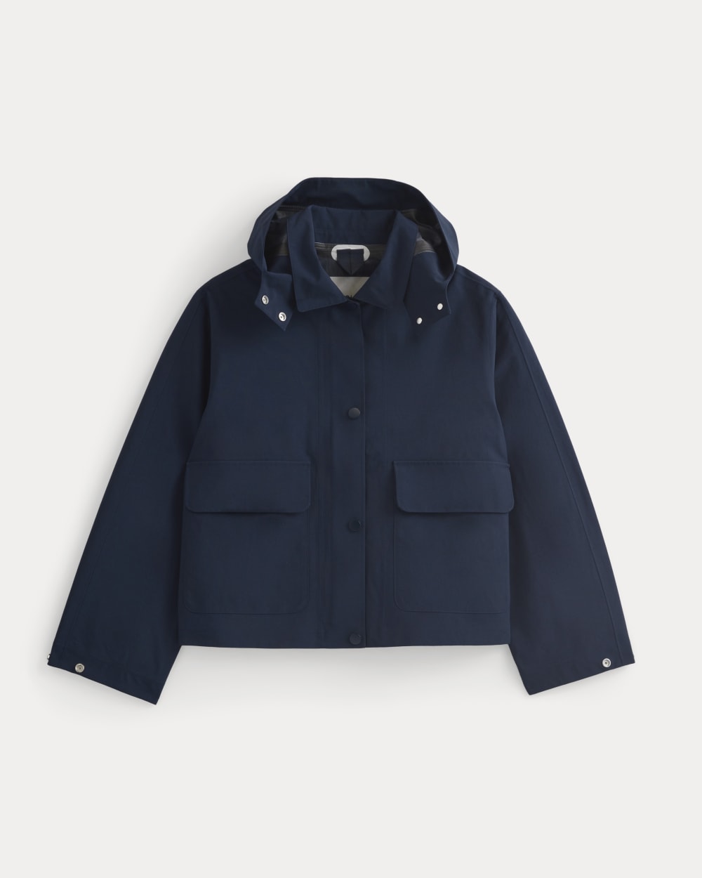 Re:Cycled Nylon Barrel Jacket in Deep Navy — alternate view