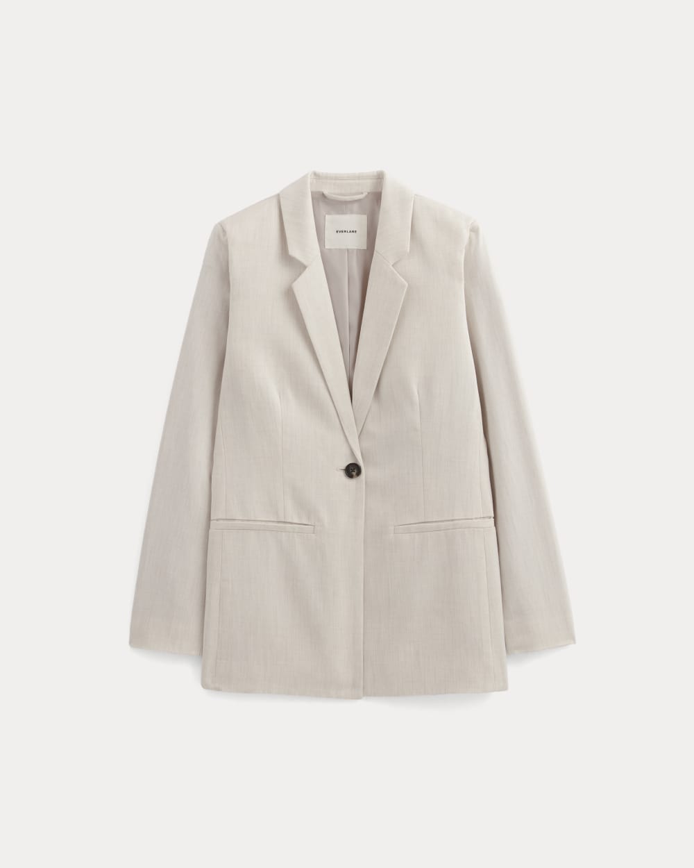 The Relaxed Blazer in Buttersmooth in Heathered Oat — alternate view