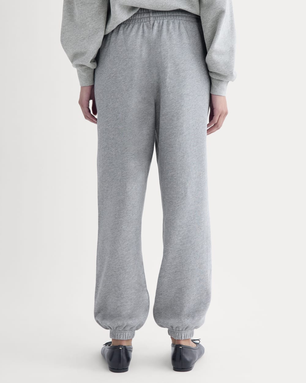 Lightweight Terry Jogger in Vintage Heather Grey — detail view