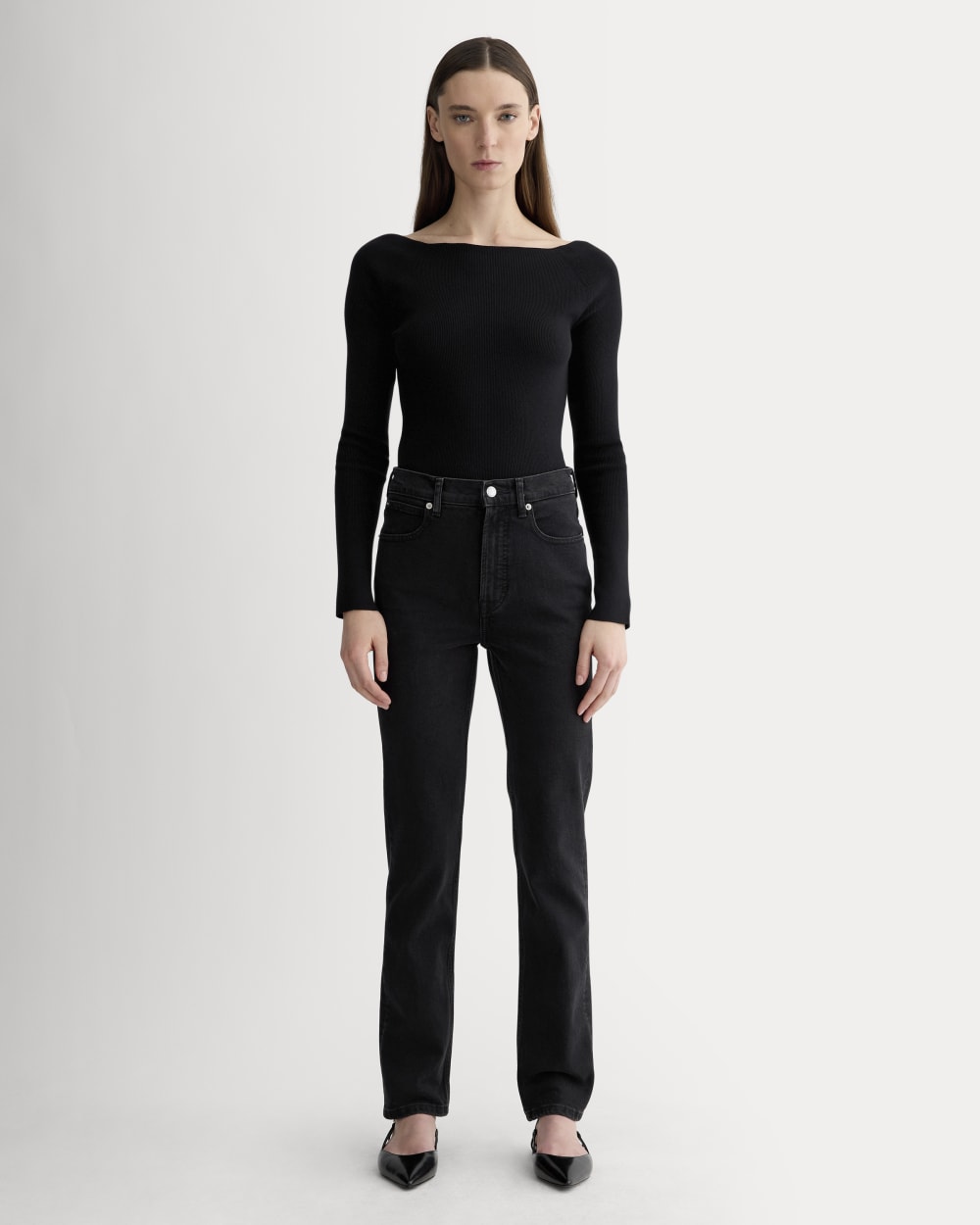 The Way-High® Slim Jean in Coal — front view