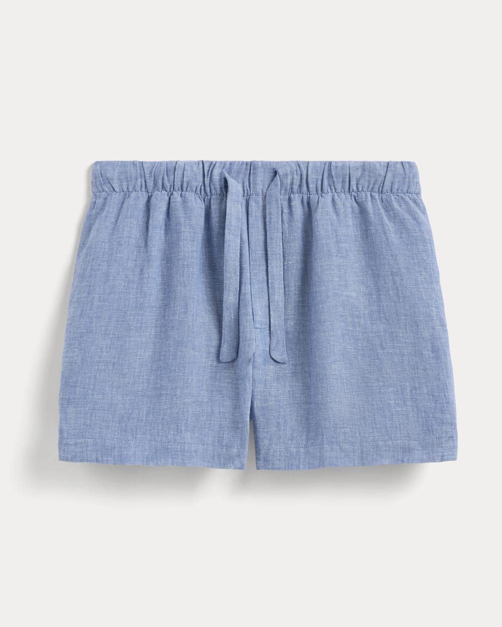 The Drawstring Boxer Short in Linen in Chambray — alternate view