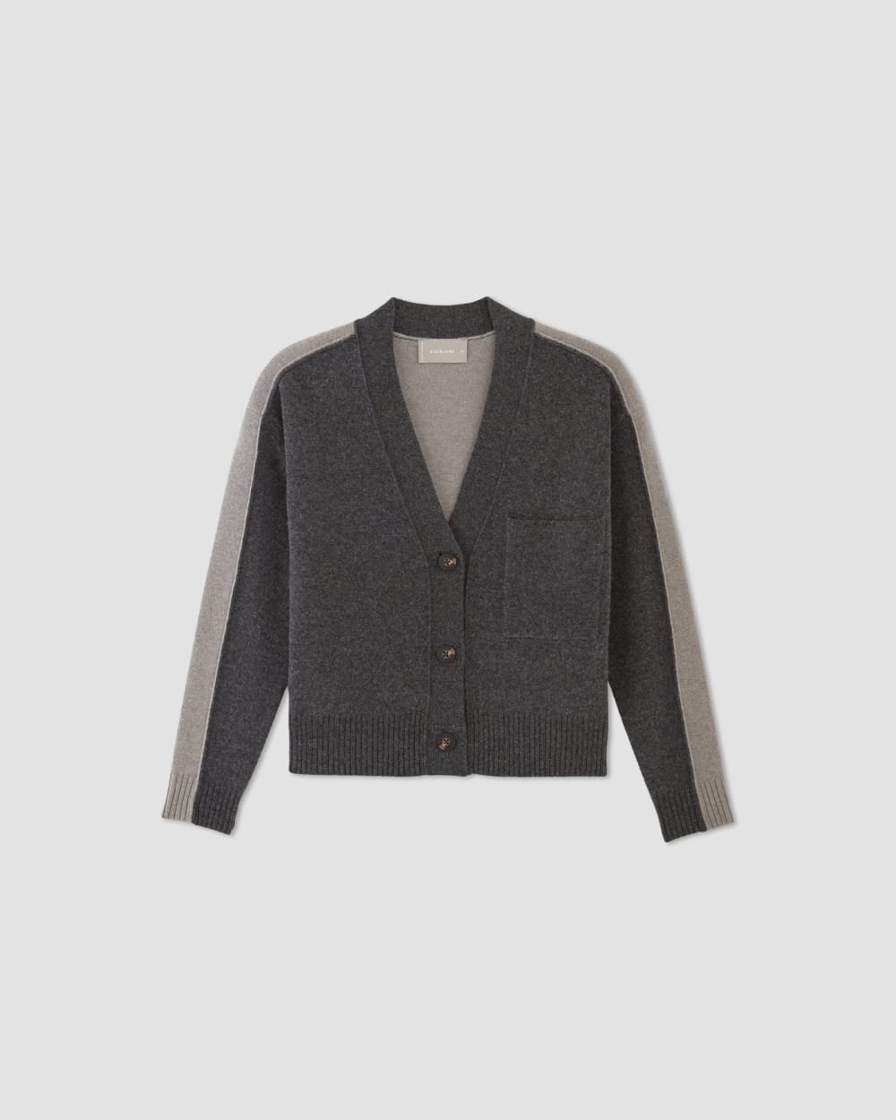 The Good Merino Wool Cardigan in Graphite / Hare Grey — alternate view