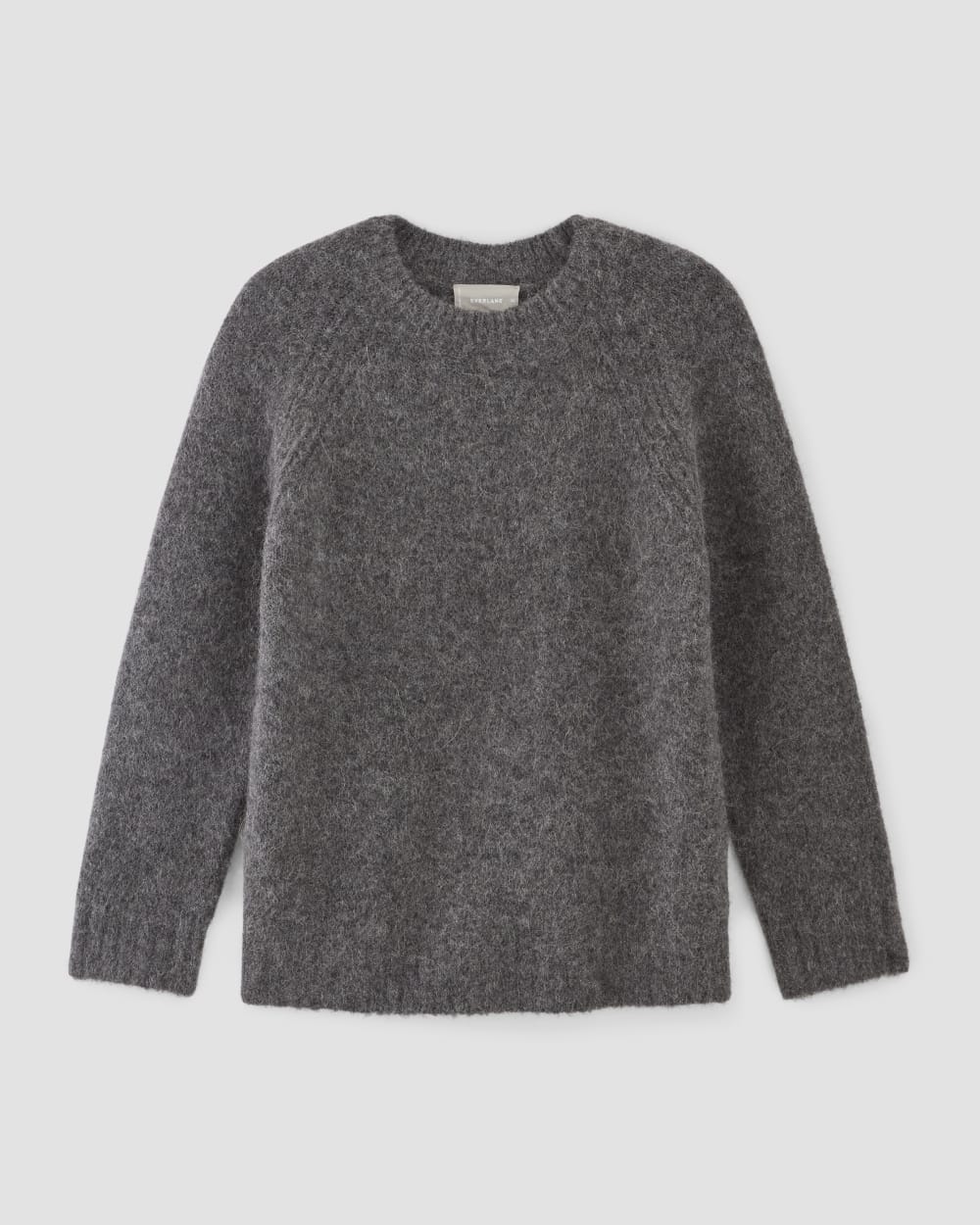 The SuperFuzz Alpaca Crew in Dark Charcoal — alternate view