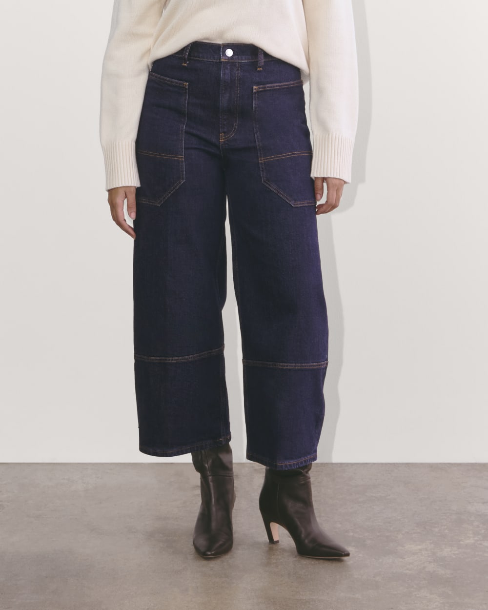 The Way-High® Gardener Cropped Jean in Deep Rinse — detail view