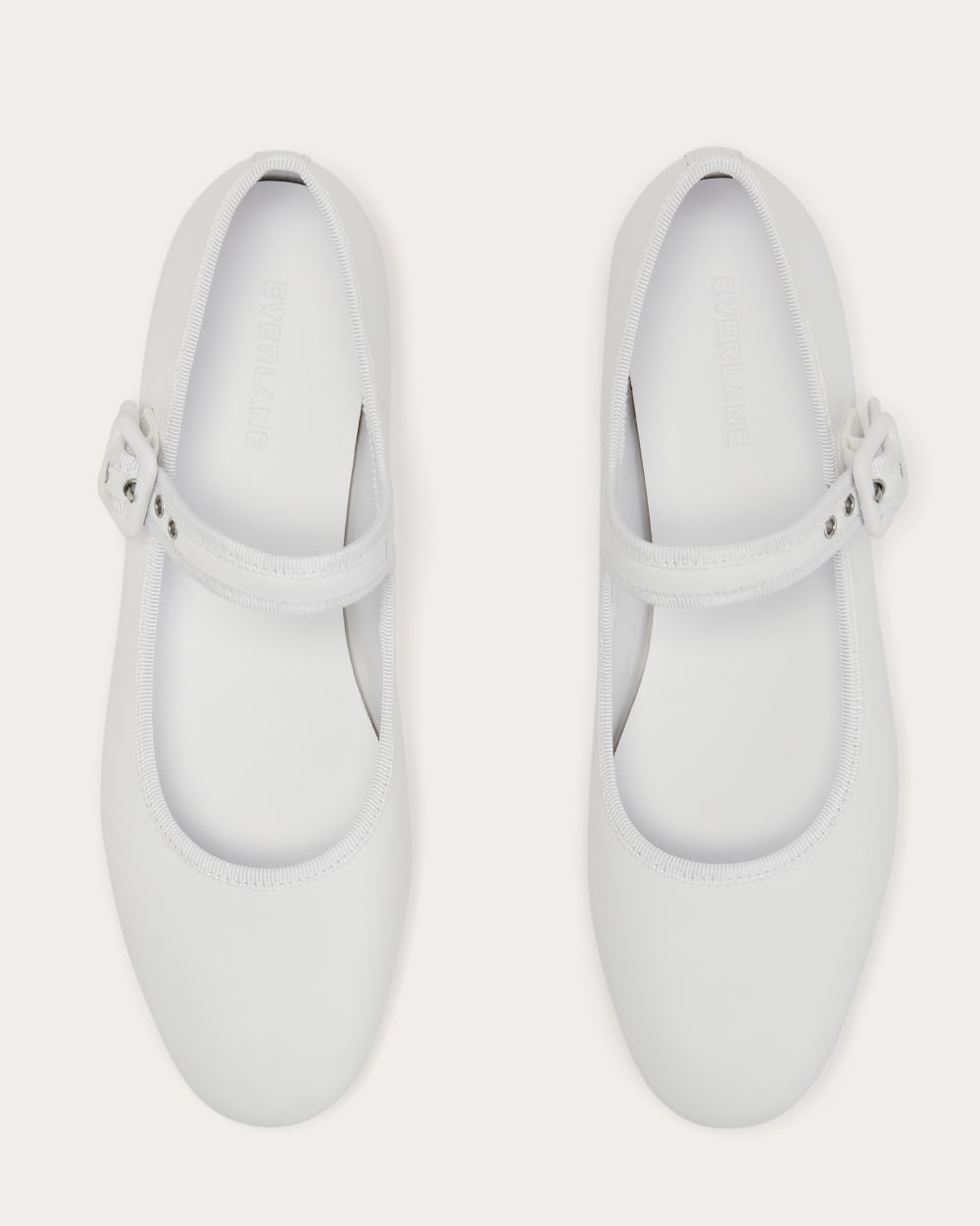 The Day Buckle Mary Jane in White — detail view