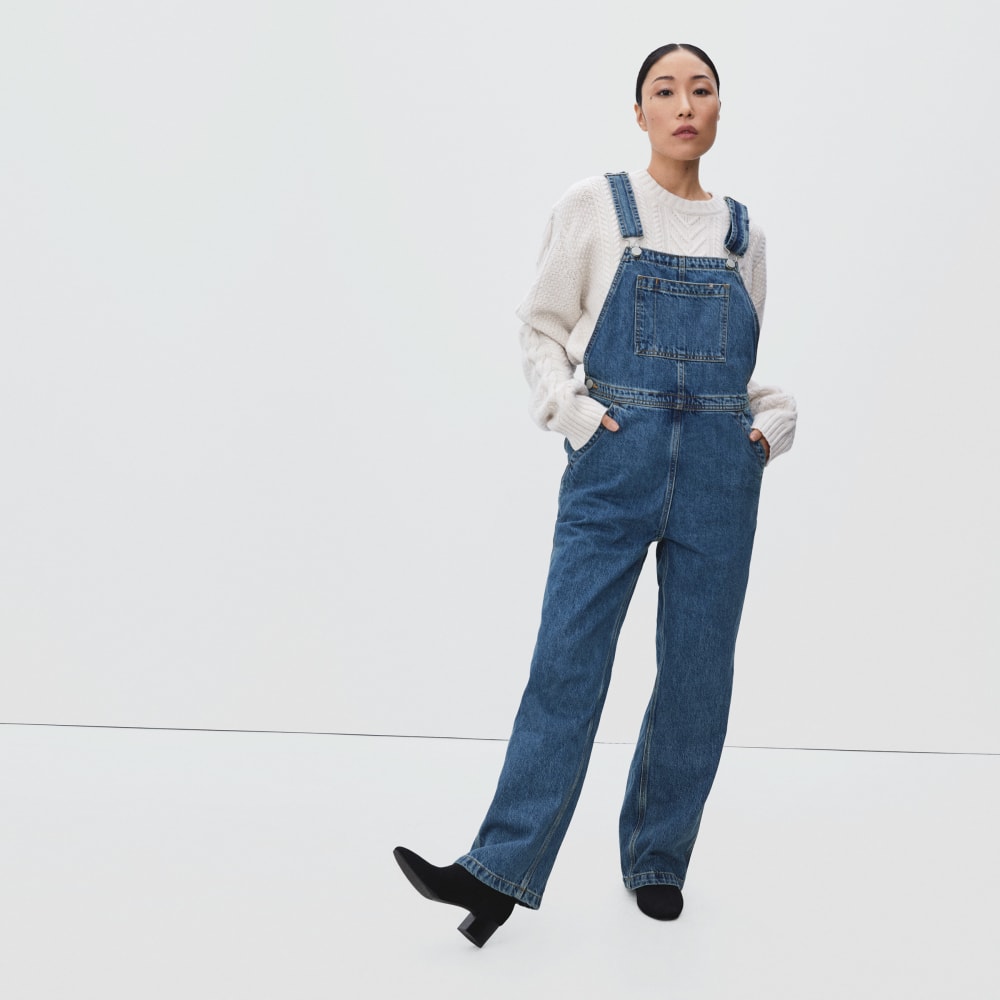 The Denim Overalls in Medium Indigo — alternate view