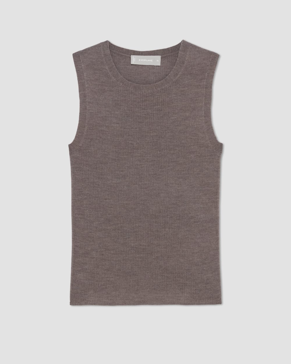The Tank in Ultrasoft Merino in Heather Cocoa — alternate view