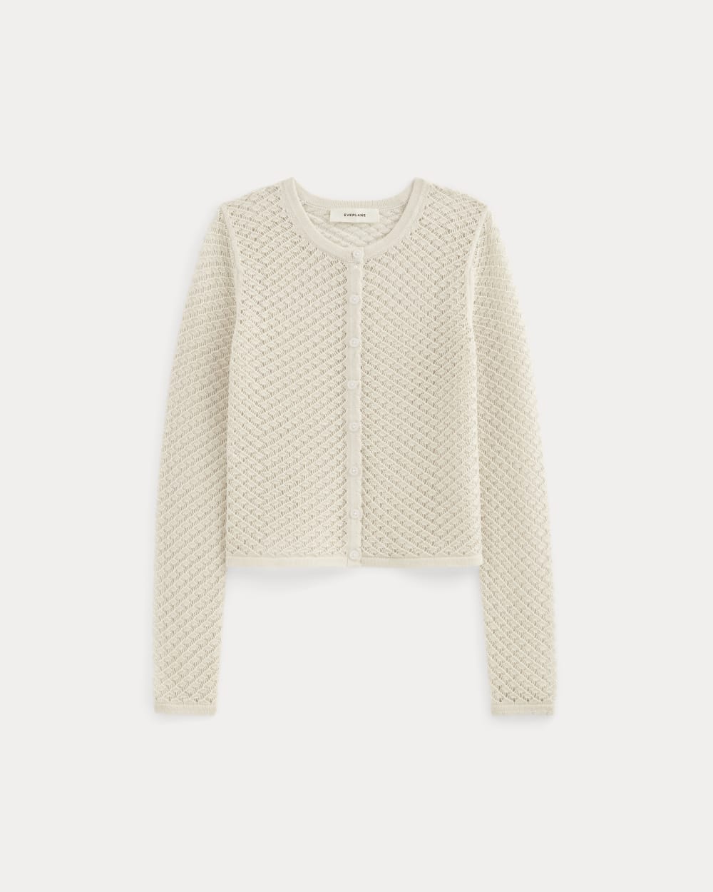 The Lace Knit Cardigan in Birch — alternate view