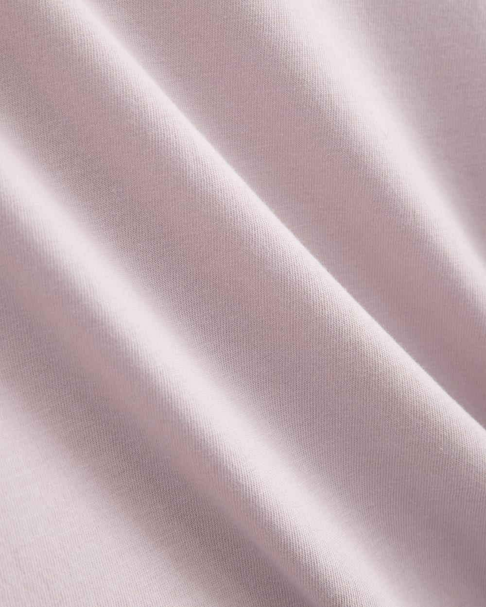The Box-Cut Tee in Essential Cotton in Burnished Lilac — detail view