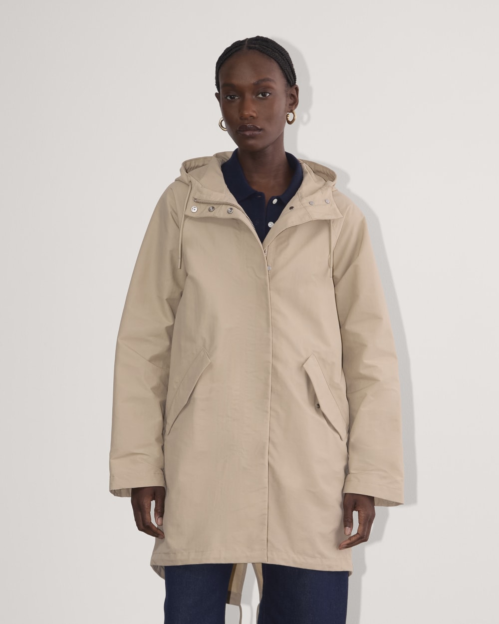 The Anorak in Trench Coat Khaki — front view