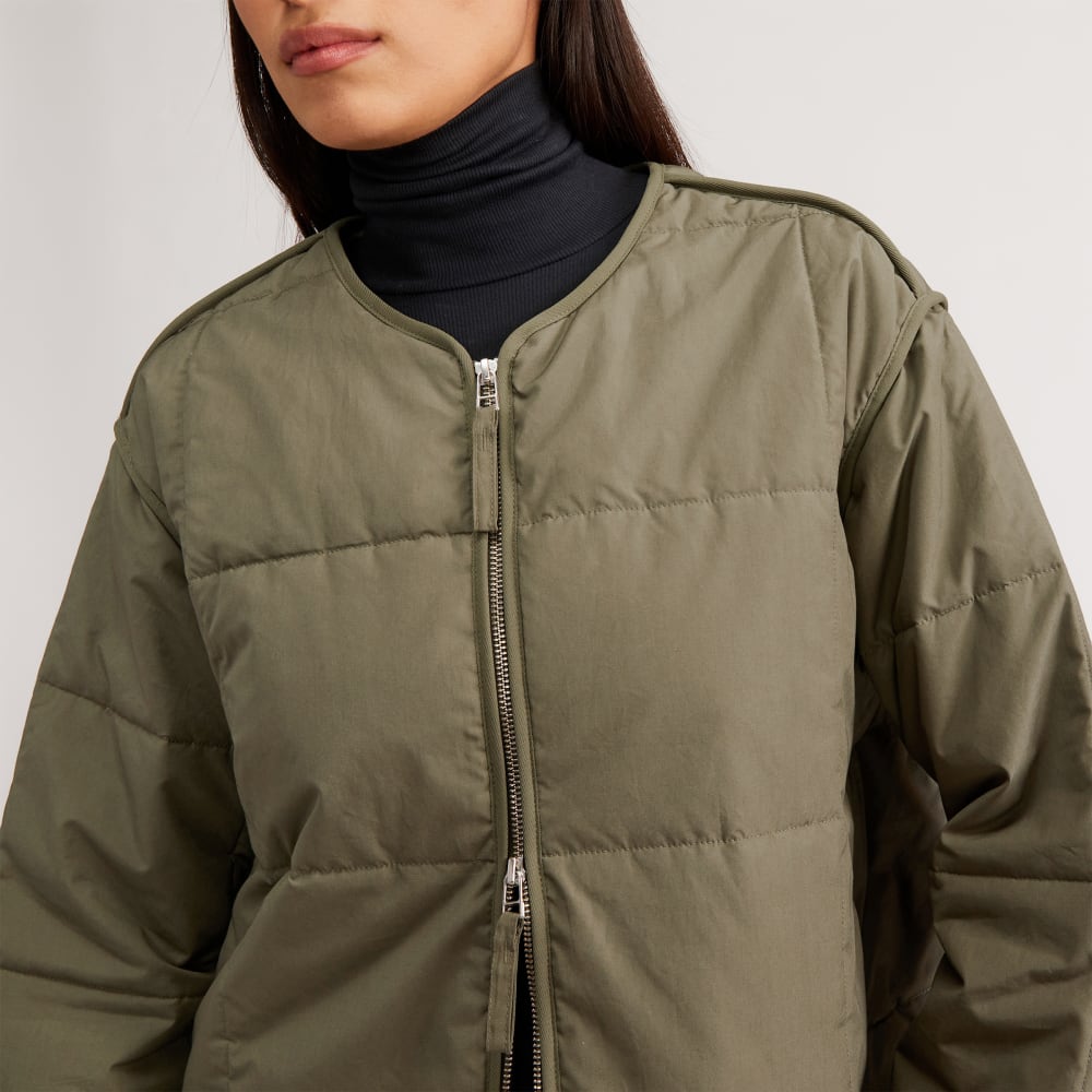 The Quilted Cotton Liner in Kalamata — detail view