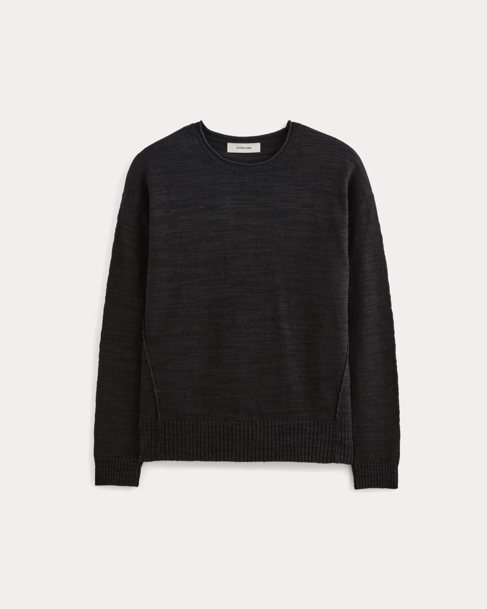 The Slouch Sweater in Cotton Linen in Black — alternate view