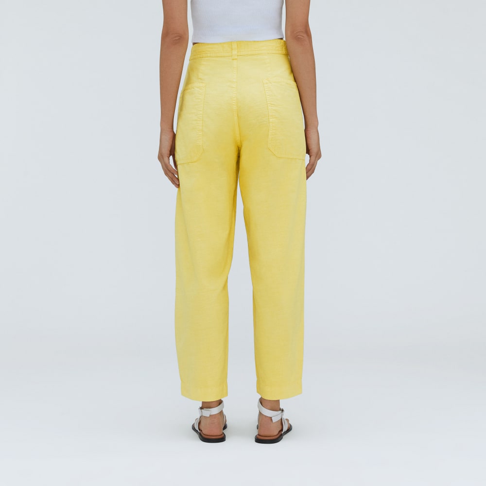 The Fatigue Barrel Pant in Lemon — detail view