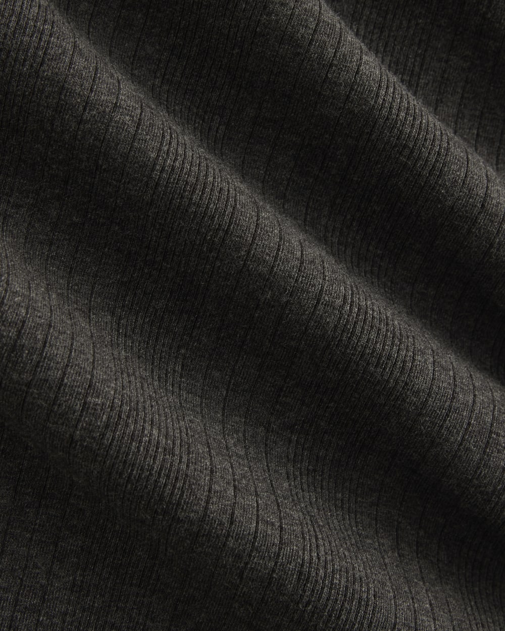 Lounge Rib Pant in Heathered Soot — detail view