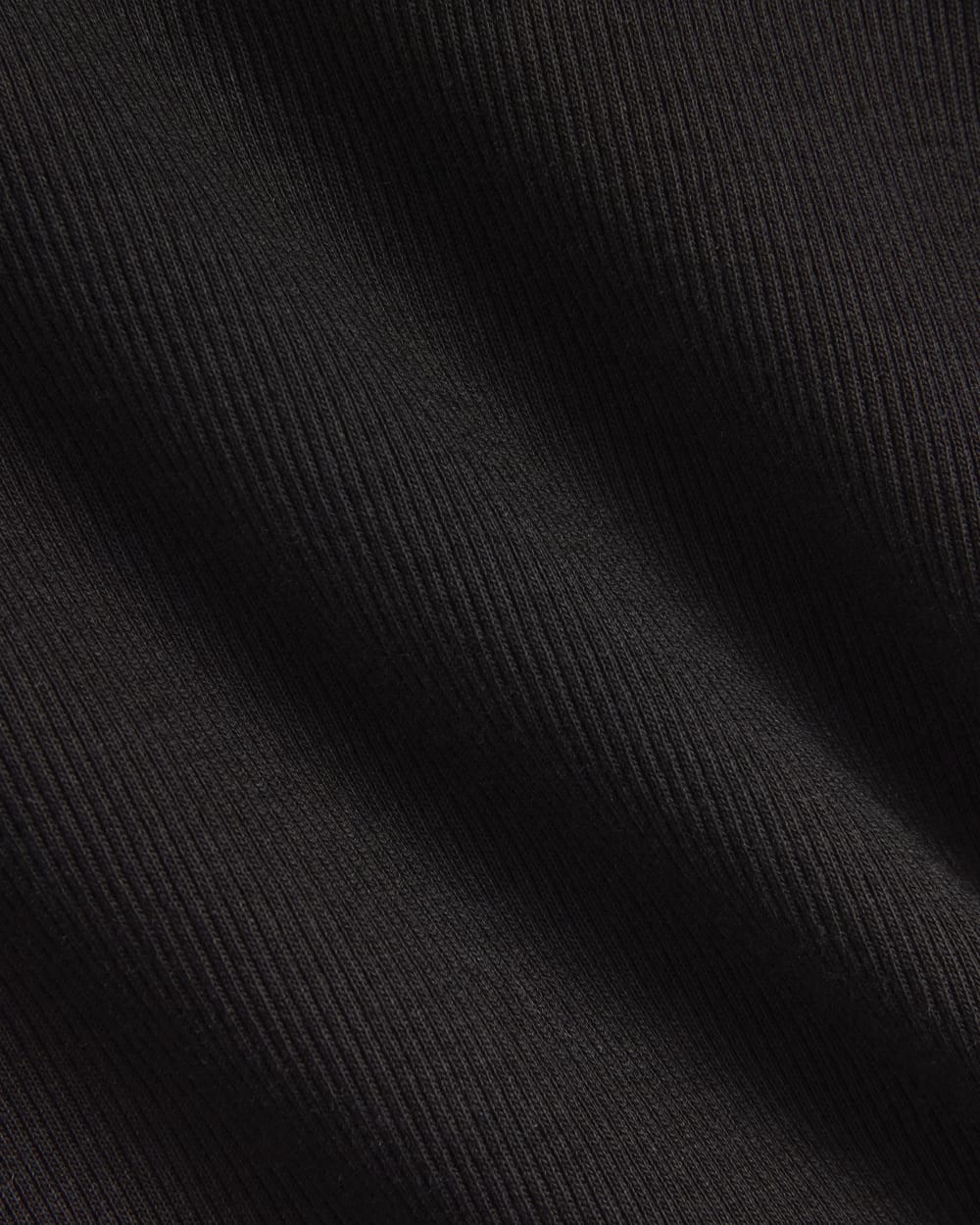 The Luxe Rib Turtleneck in Black — detail view