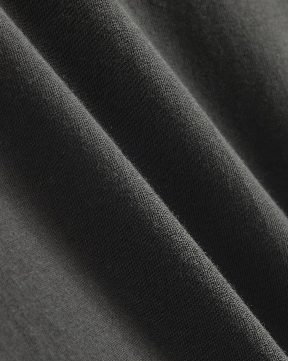 The Box-Cut Tee in Essential Cotton in Washed Black — detail view