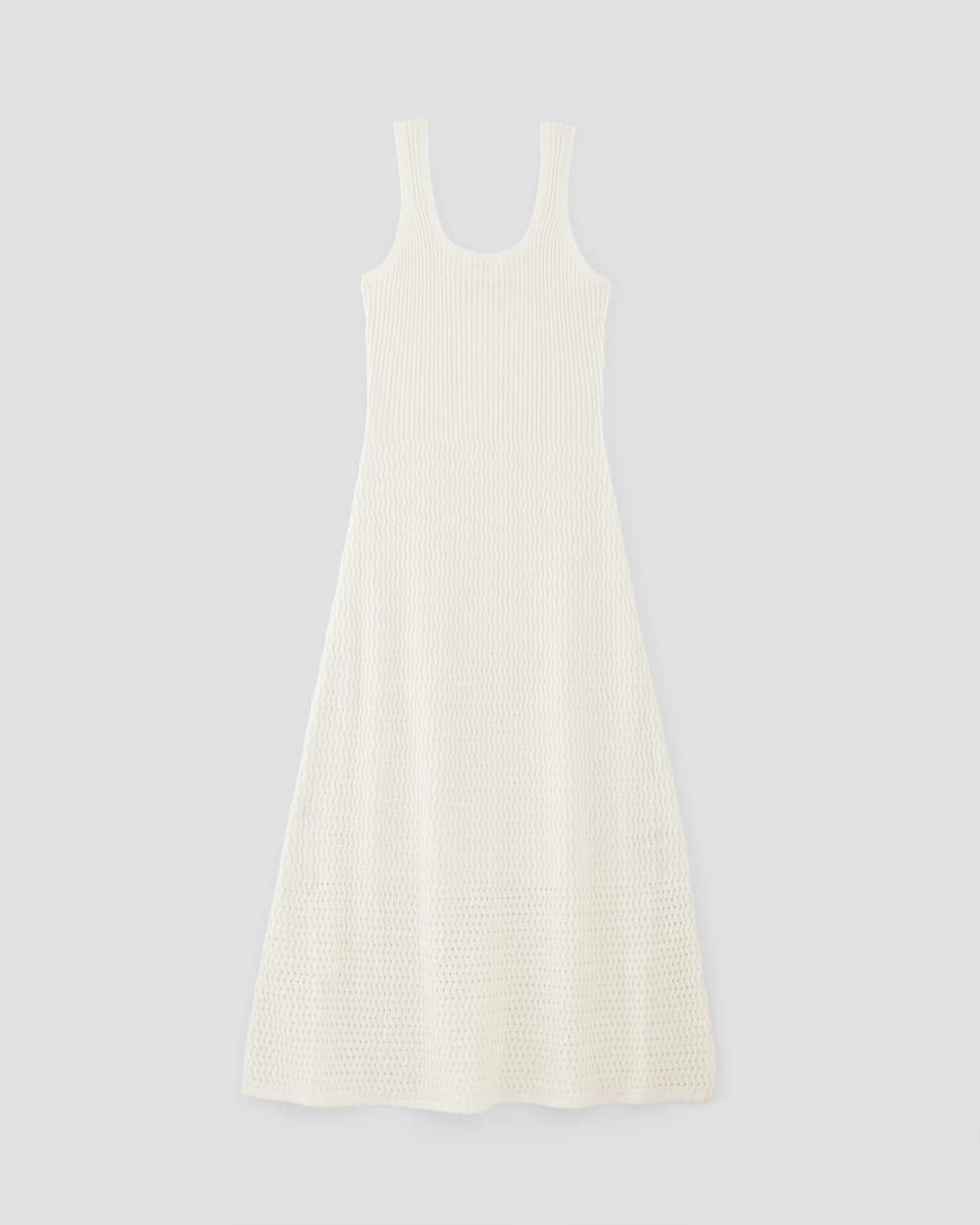 The Crochet Knit Tank Dress in Bone — alternate view