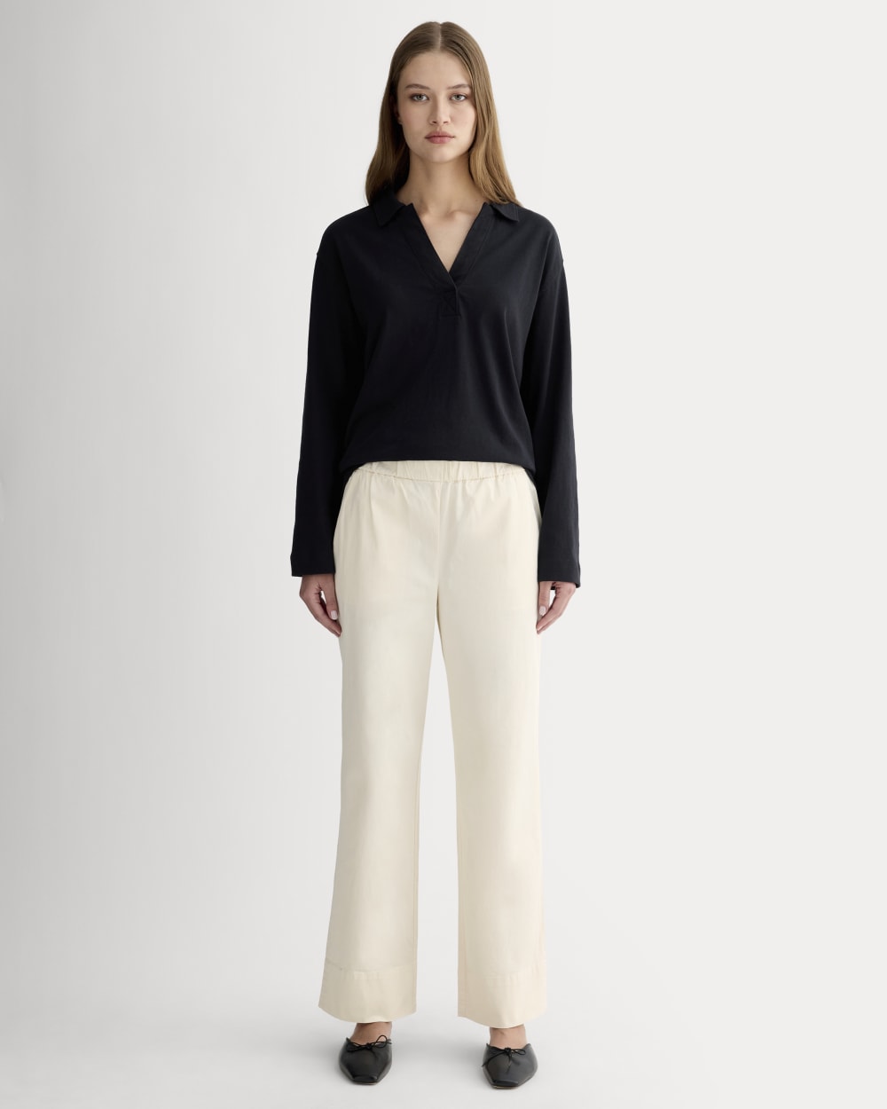 The Easy Pant in Canvas — front view