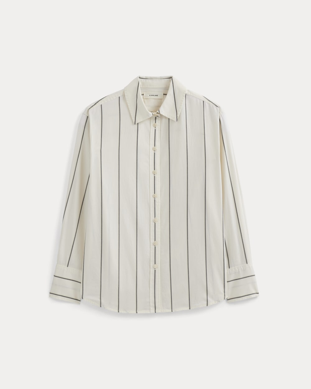 Everyday Shirt in Silky Cotton in Gardenia/Meteorite — alternate view