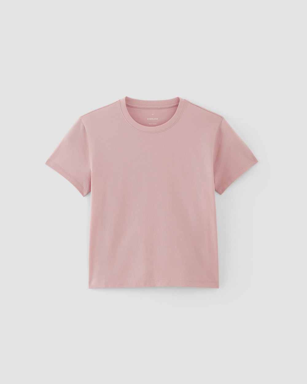 The Box-Cut Tee in Essential Cotton in Rose Pink — alternate view