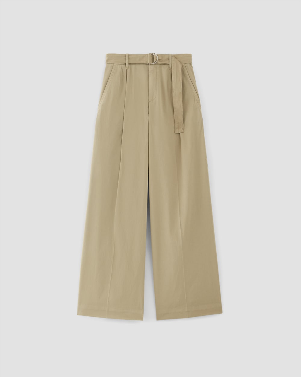 The Pleated Wide-Leg Chino in Trench Coat Khaki — alternate view