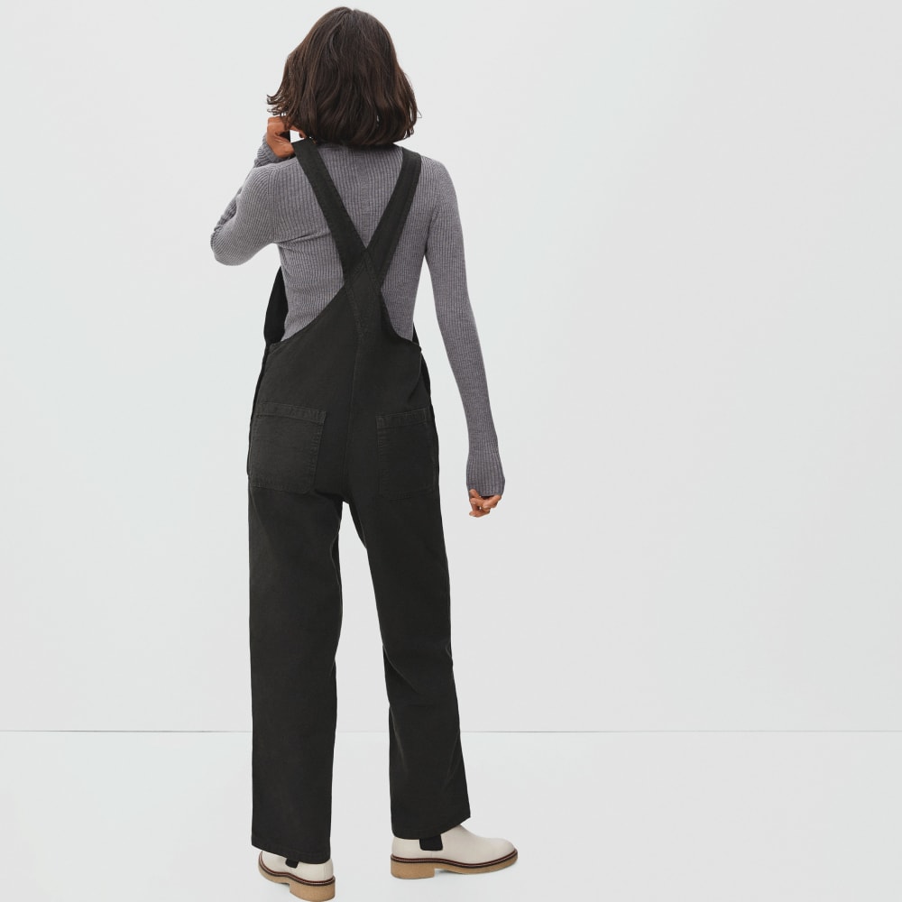 The Canvas Overalls in Black — detail view