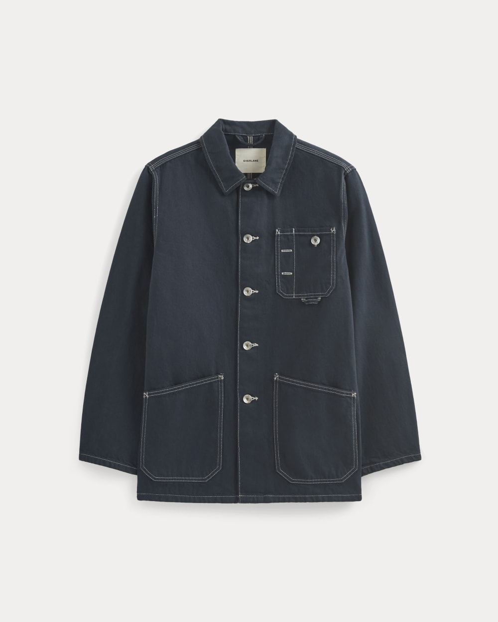 The Denim Chore Jacket in Garment-Dyed Navy — alternate view