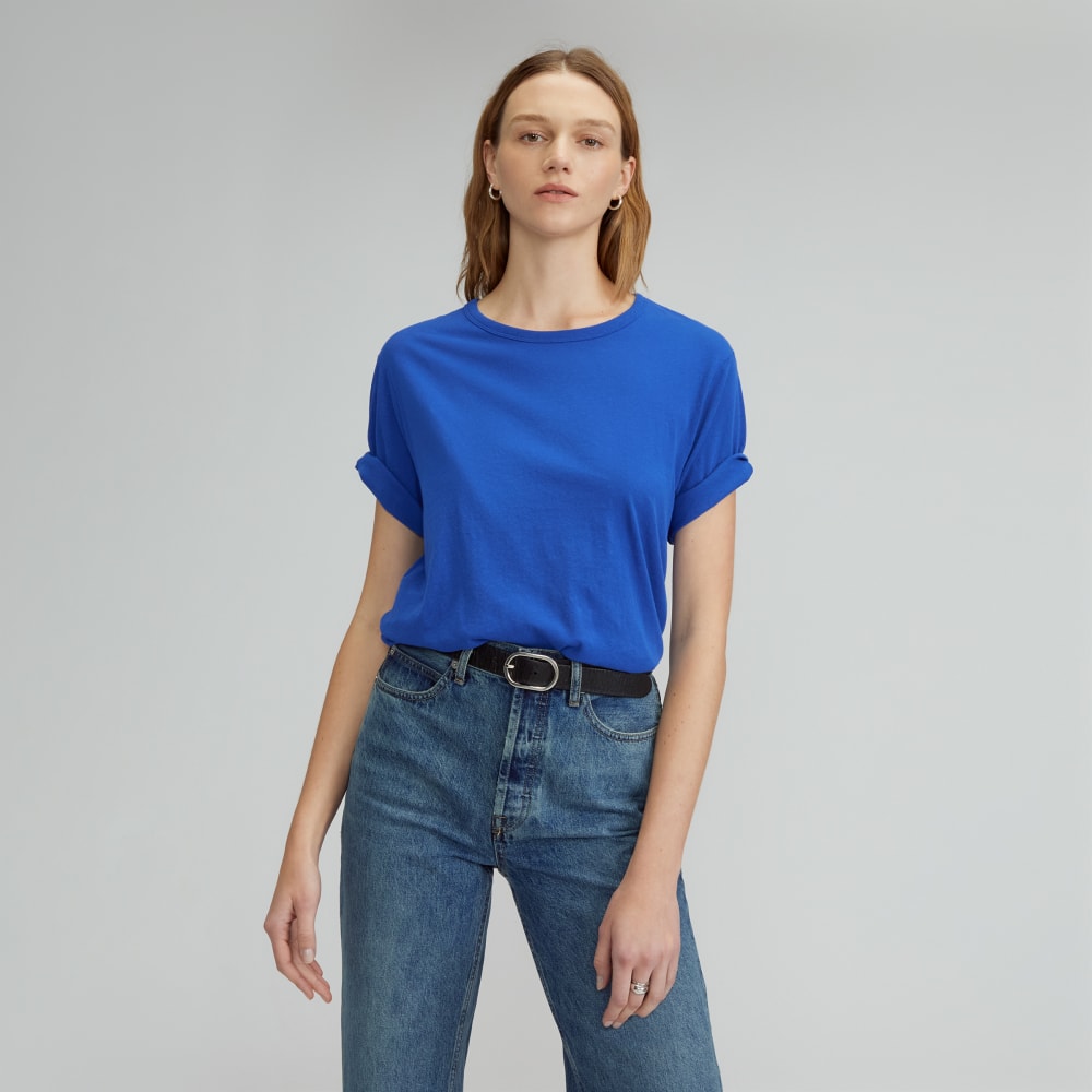 The Air Tee in Mazarine Blue — front view