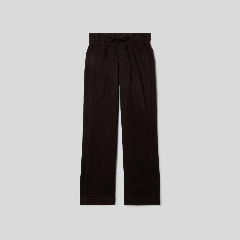 The Canvas Organic Cotton Pull-On Pant in Black — alternate view