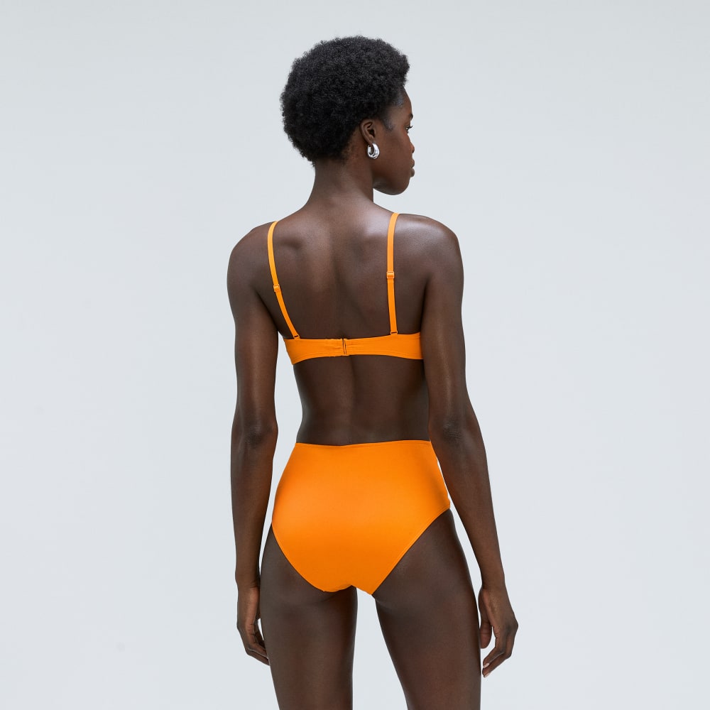 The Scoop-Neck Bikini Top in Turmeric — detail view